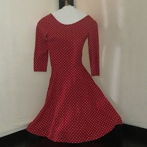 Rue 21 Red and White Polka Dot Dress XS